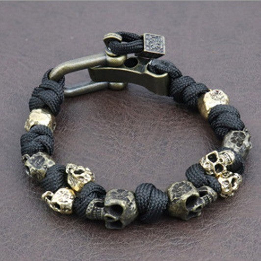 Skullbind Woven Warrior Bracelet
