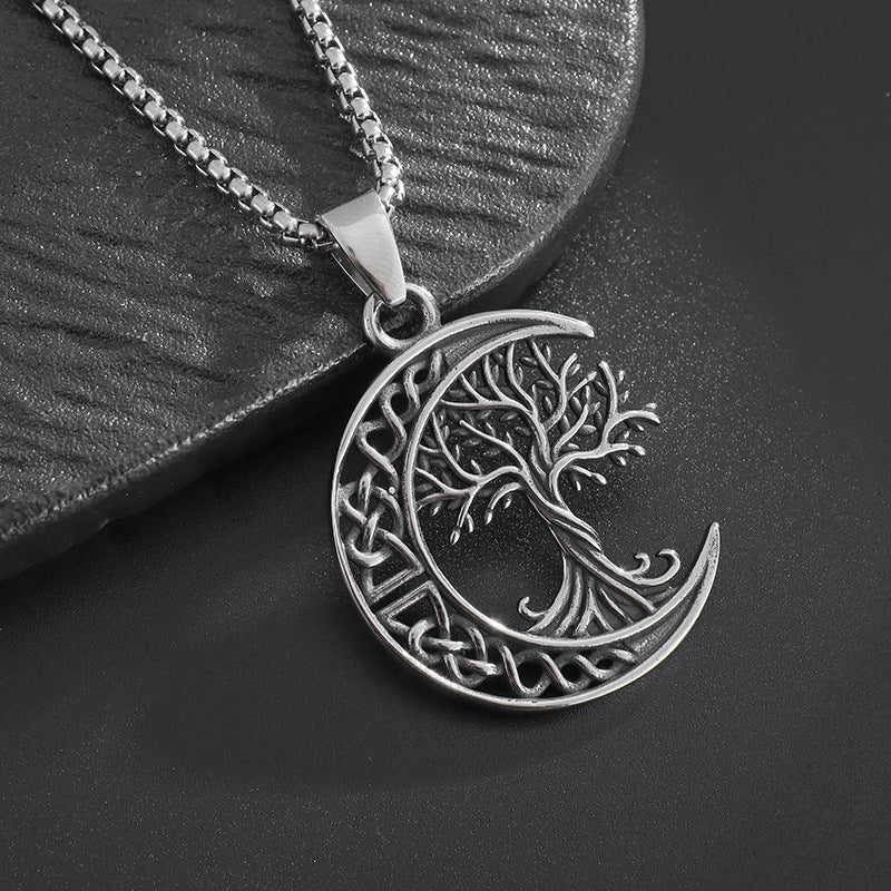 Crescent Tree of Life Necklace