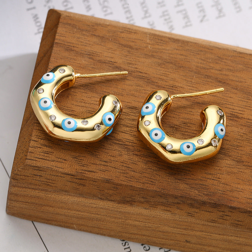 Protective Aura Evil Eye Earrings