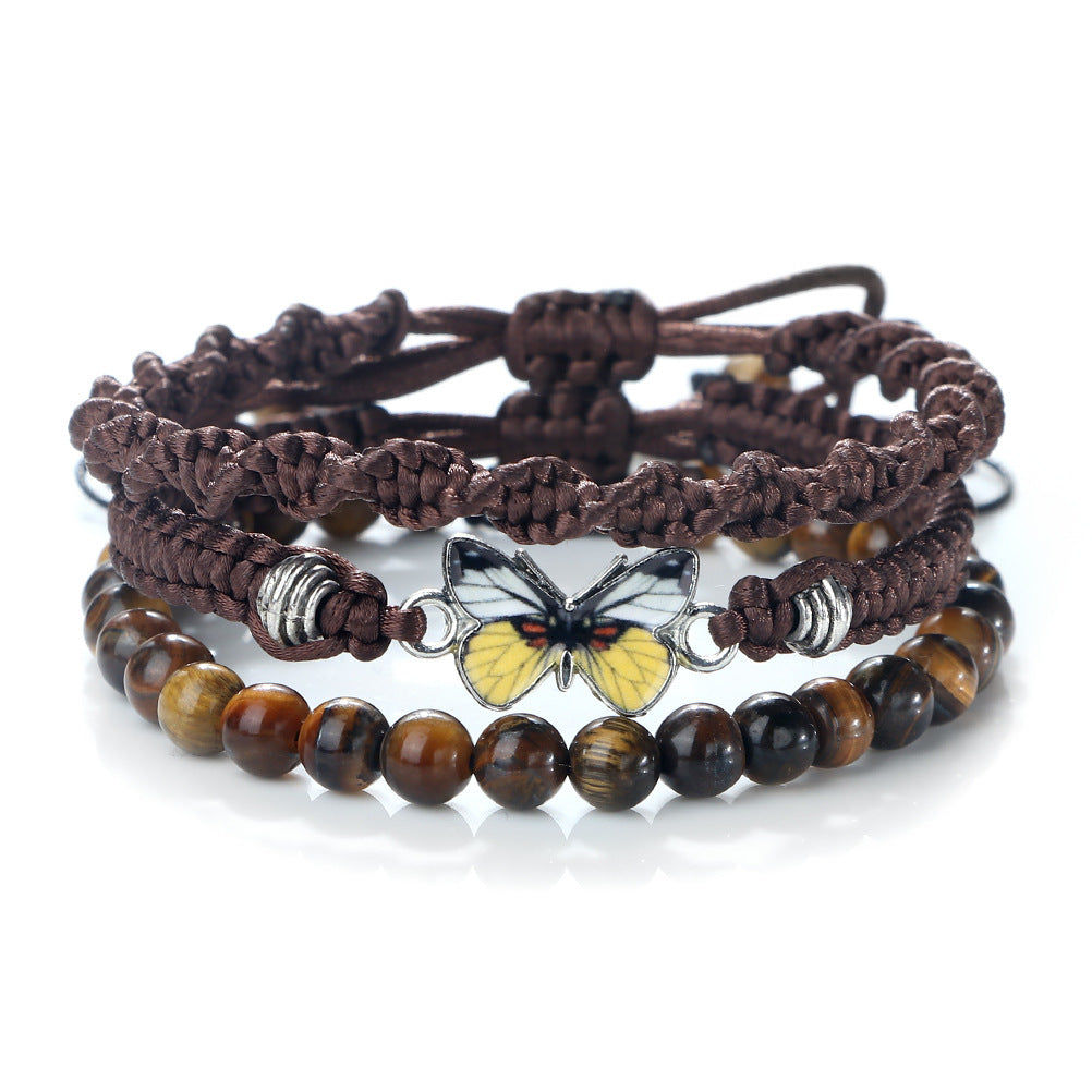 Verdant Butterfly Malachite Harmony Bracelet Set