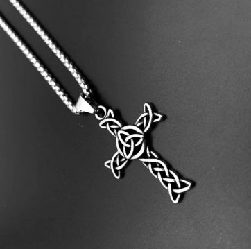 Nordic Knot Cross Necklace