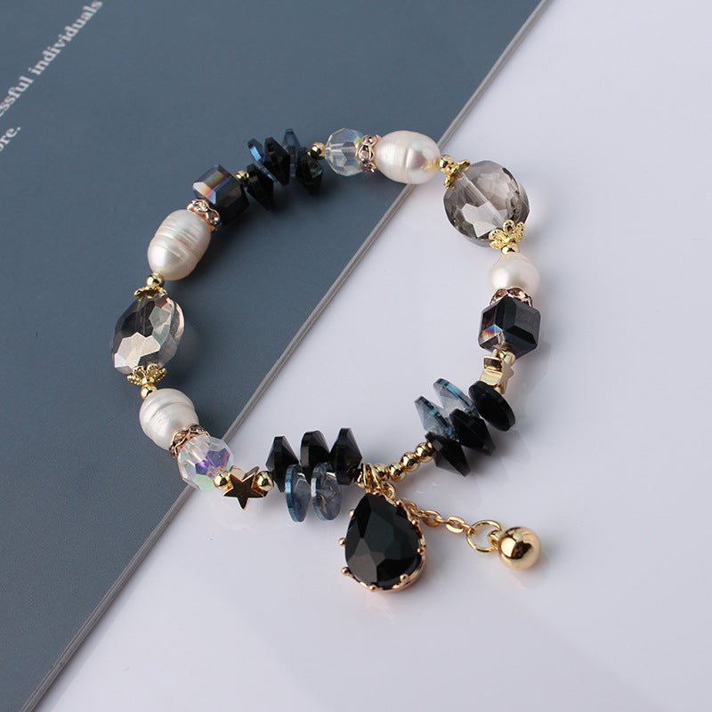 Emerald Radiance Pearl Crystal Bracelet