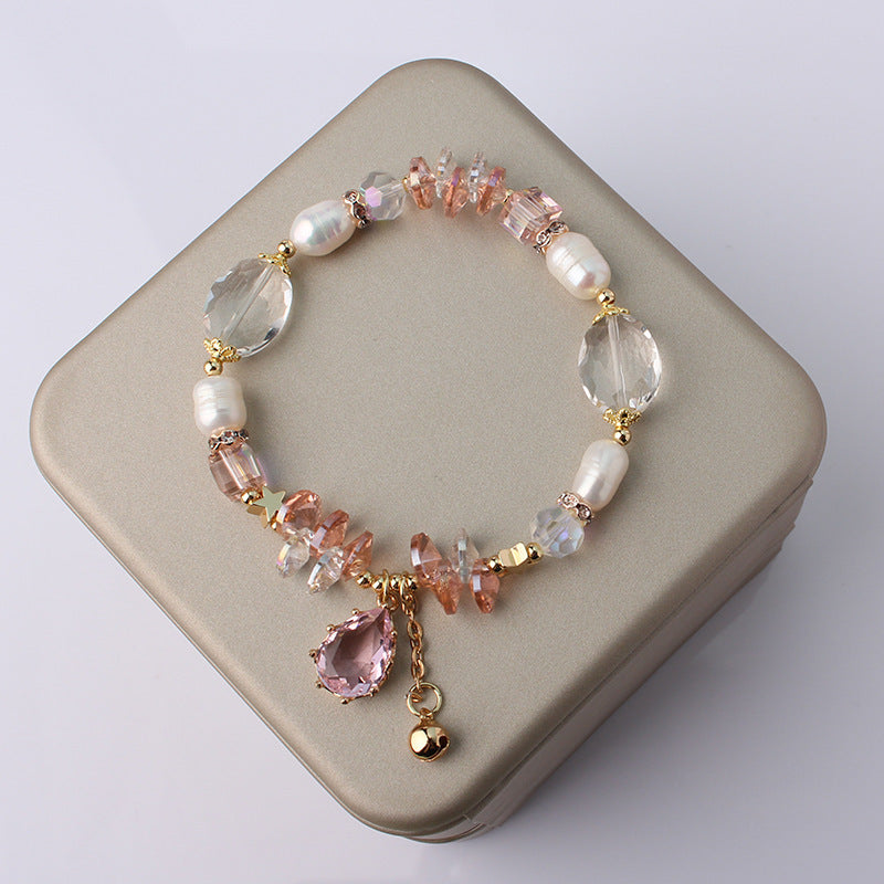 Emerald Radiance Pearl Crystal Bracelet
