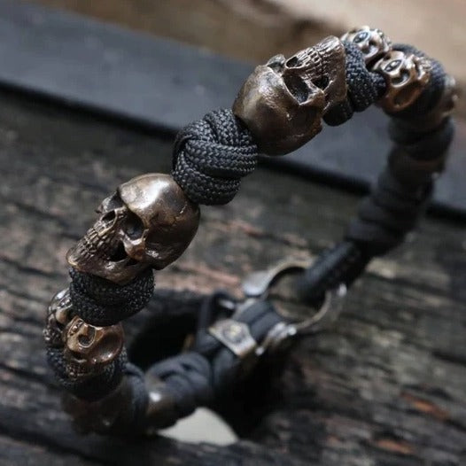 Skullbind Woven Warrior Bracelet