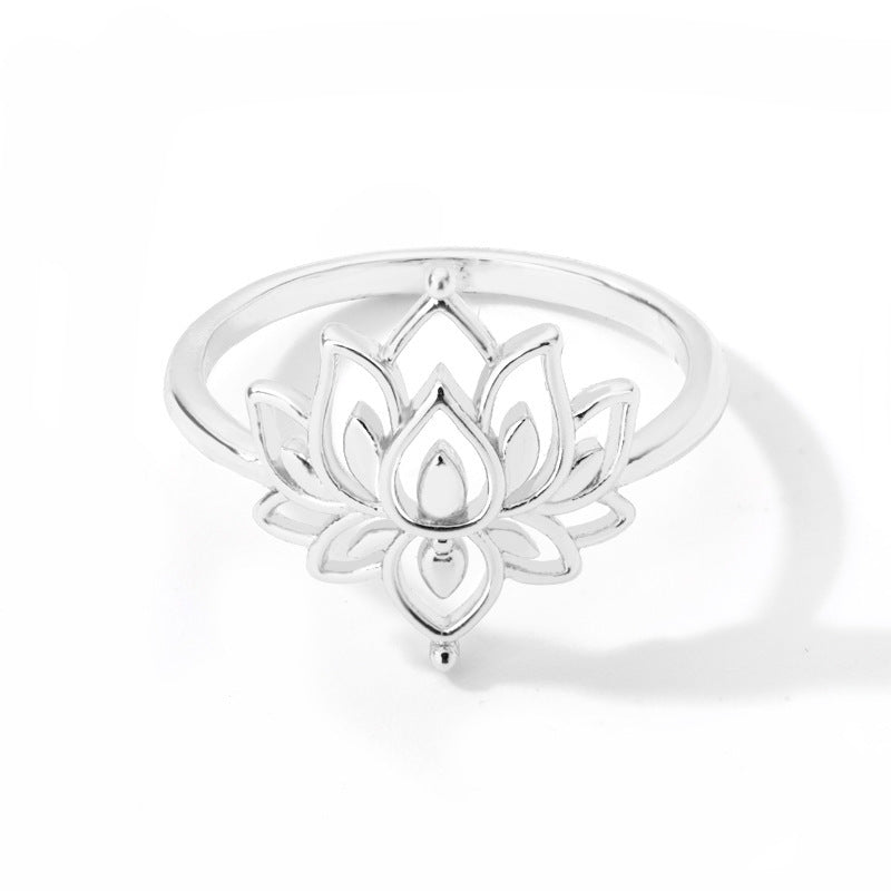 Serene Lotus Blossom Ring