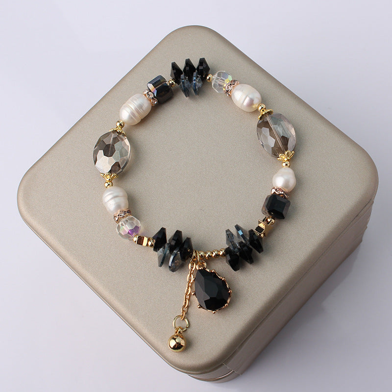 Emerald Radiance Pearl Crystal Bracelet