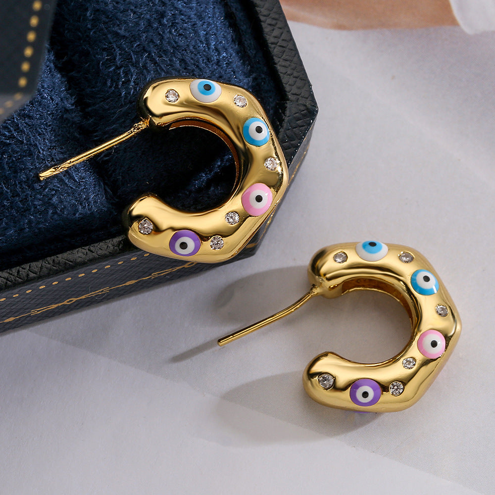 Protective Aura Evil Eye Earrings