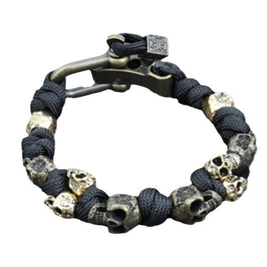 Skullbind Woven Warrior Bracelet