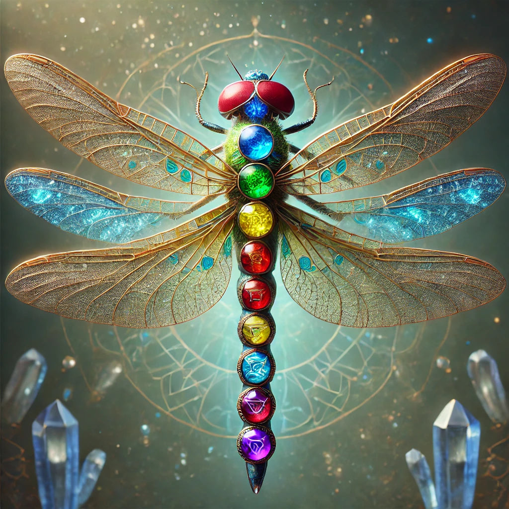 Seven Chakras Guardian Dragonfly Necklace