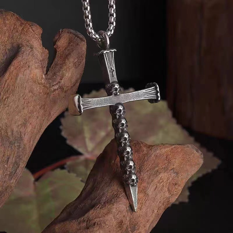 Skullblade Cross Necklace