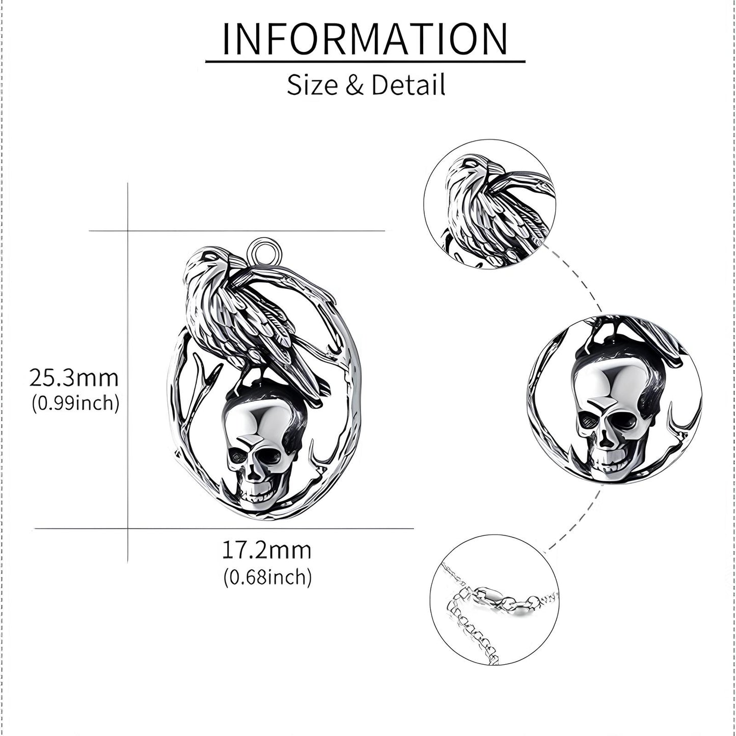 Raven’s Omen Skull Necklace