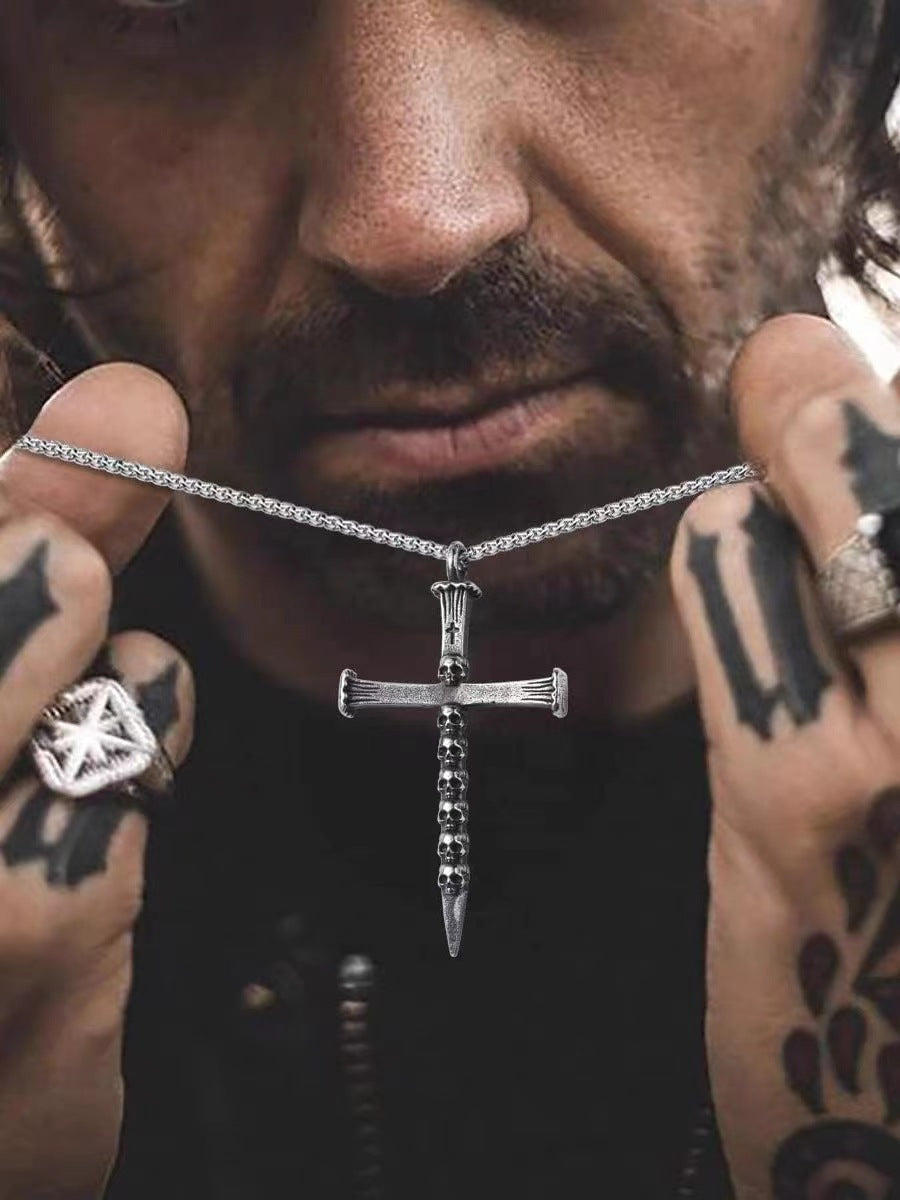 Skullblade Cross Necklace