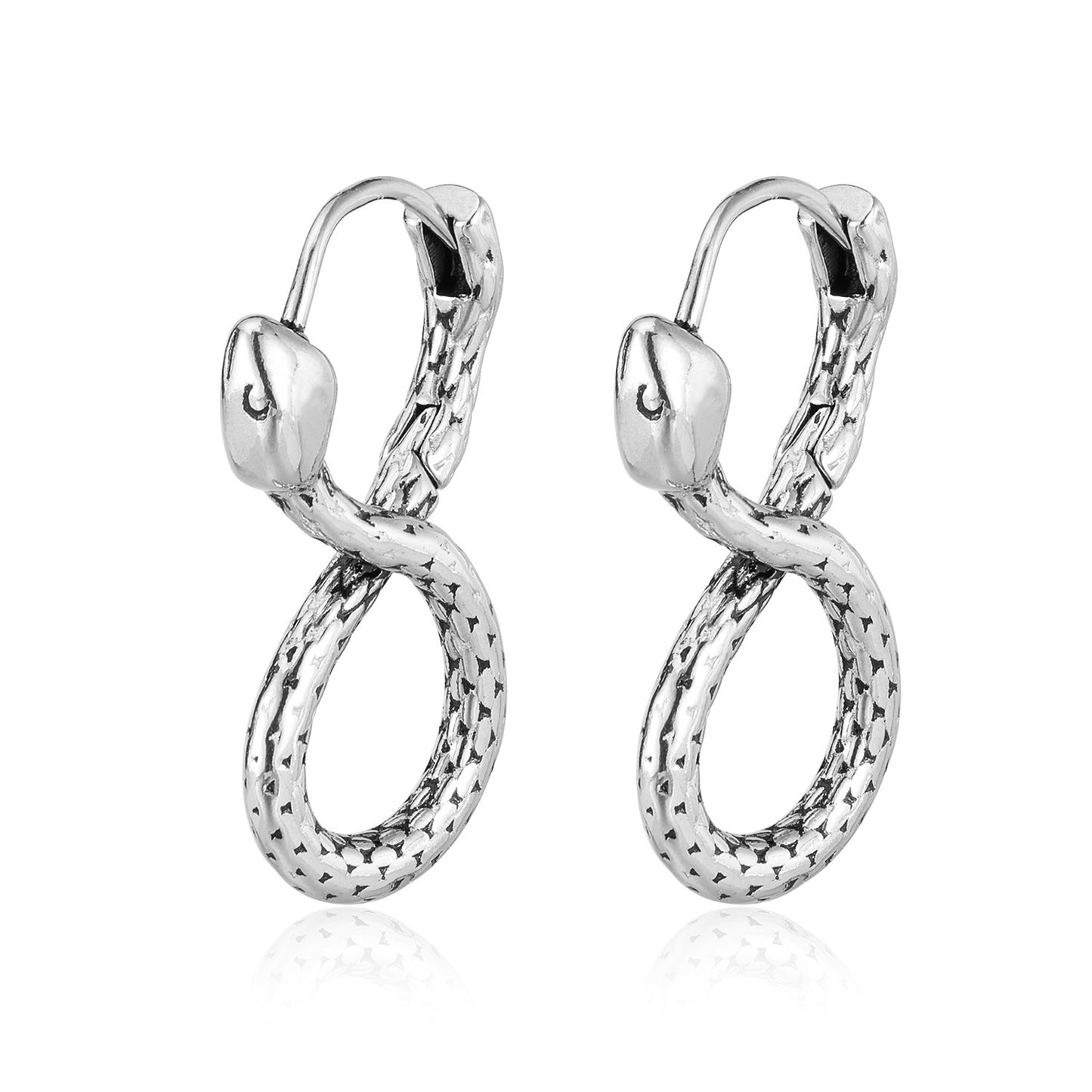 Infinity Serpent Stainless Steel Earrings
