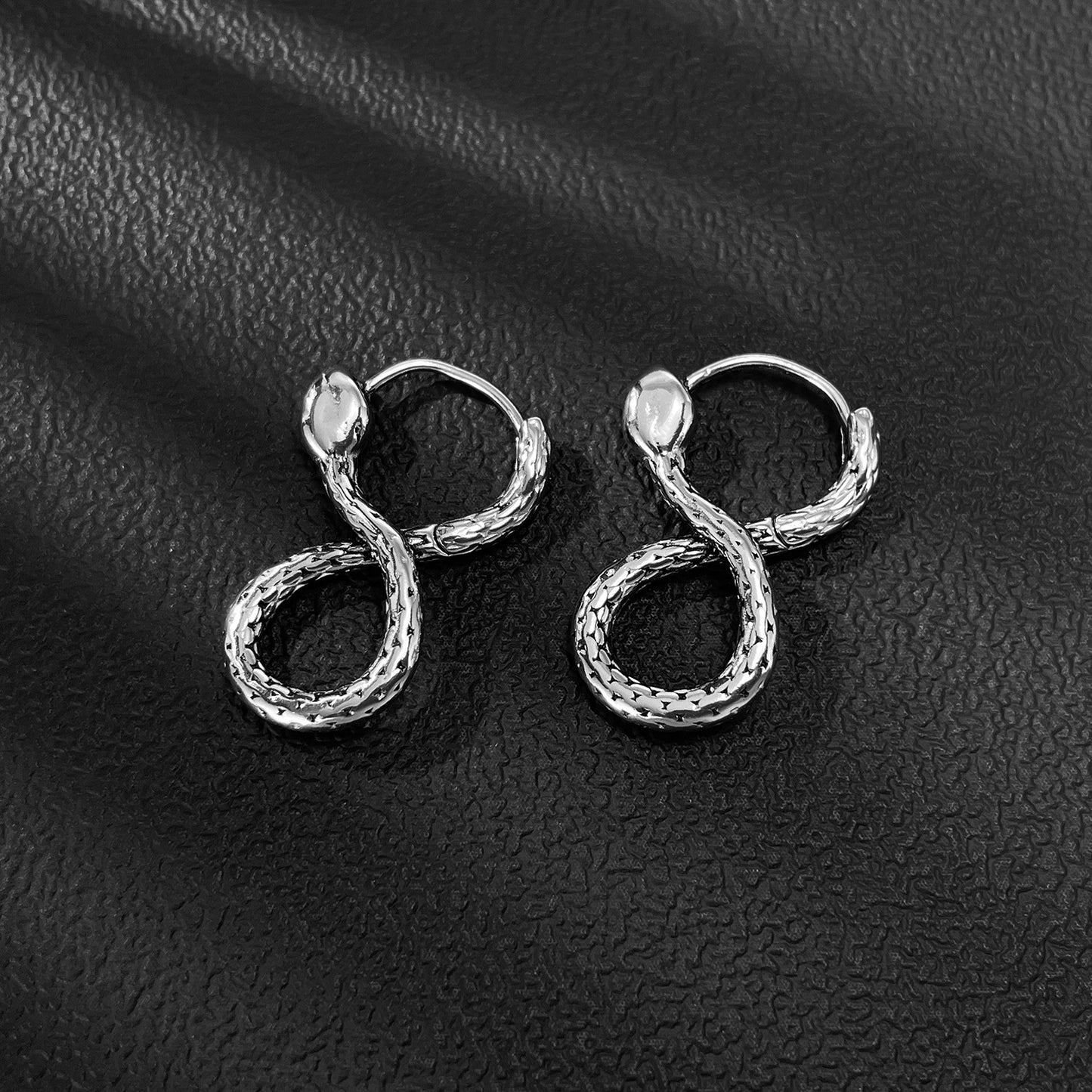 Infinity Serpent Stainless Steel Earrings