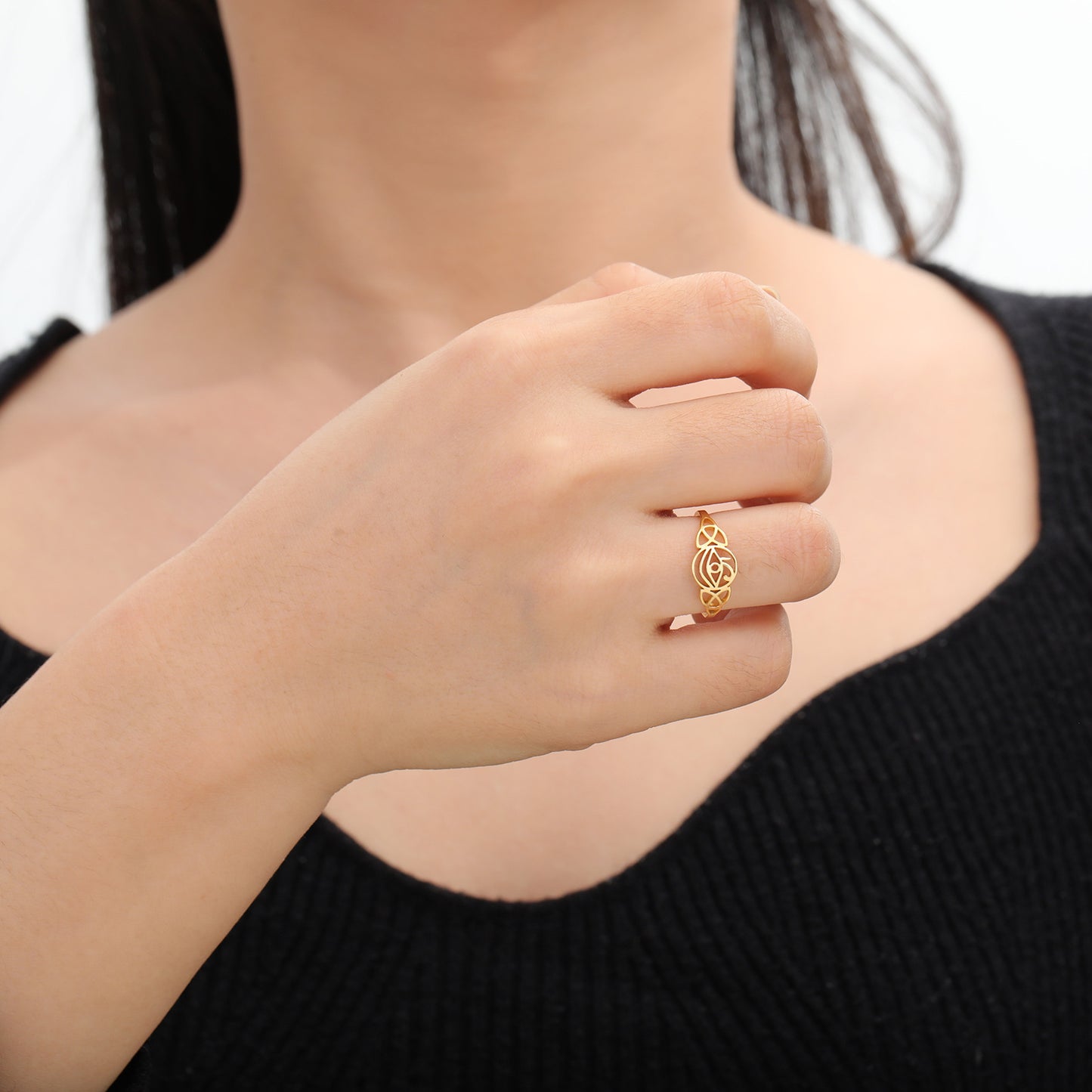 Celtic Eye of Horus Ring