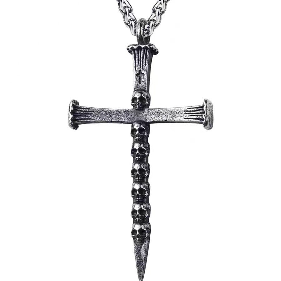Skullblade Cross Necklace