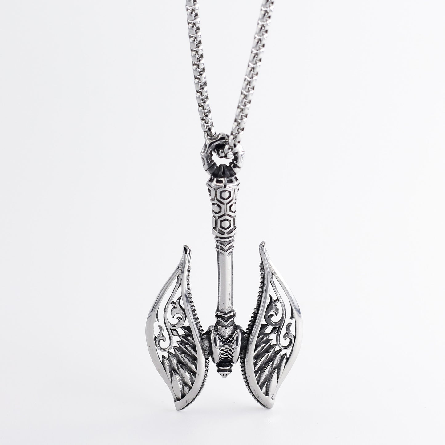 Valkyrie’s Winged Axe Necklace
