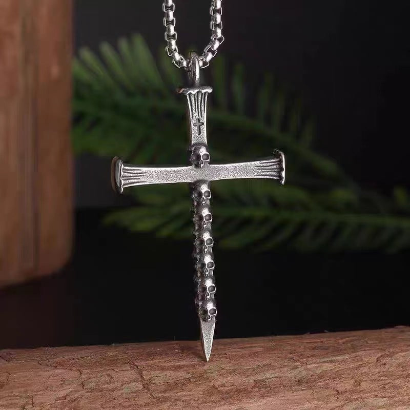 Skullblade Cross Necklace