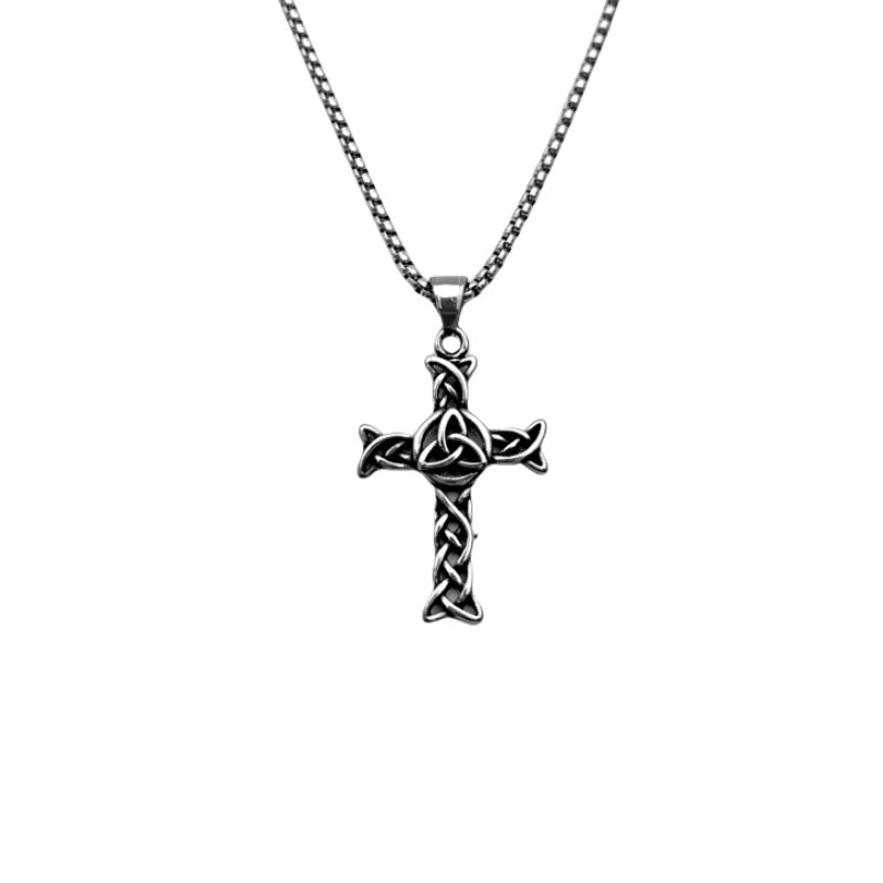 Nordic Knot Cross Necklace