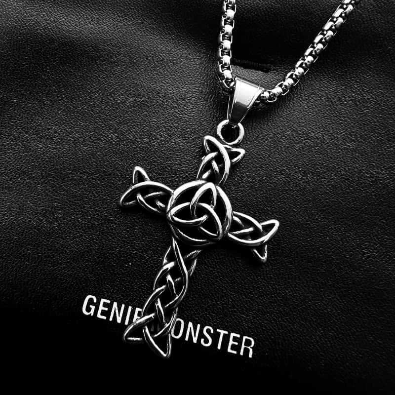 Nordic Knot Cross Necklace