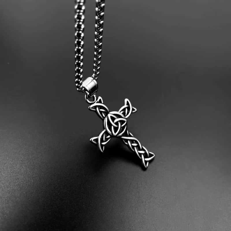 Nordic Knot Cross Necklace