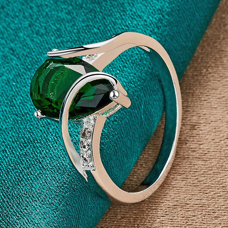 Heart of Serenity Emerald Ring