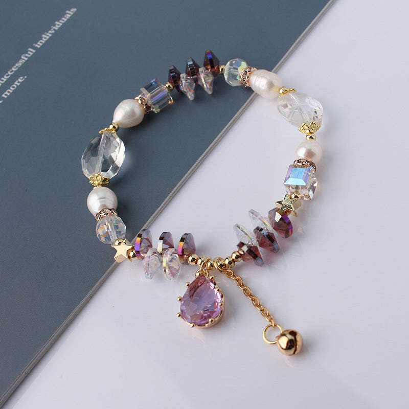 Emerald Radiance Pearl Crystal Bracelet