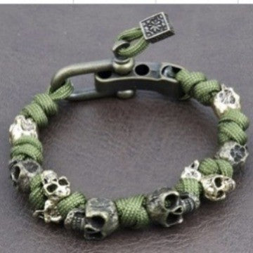 Skullbind Woven Warrior Bracelet