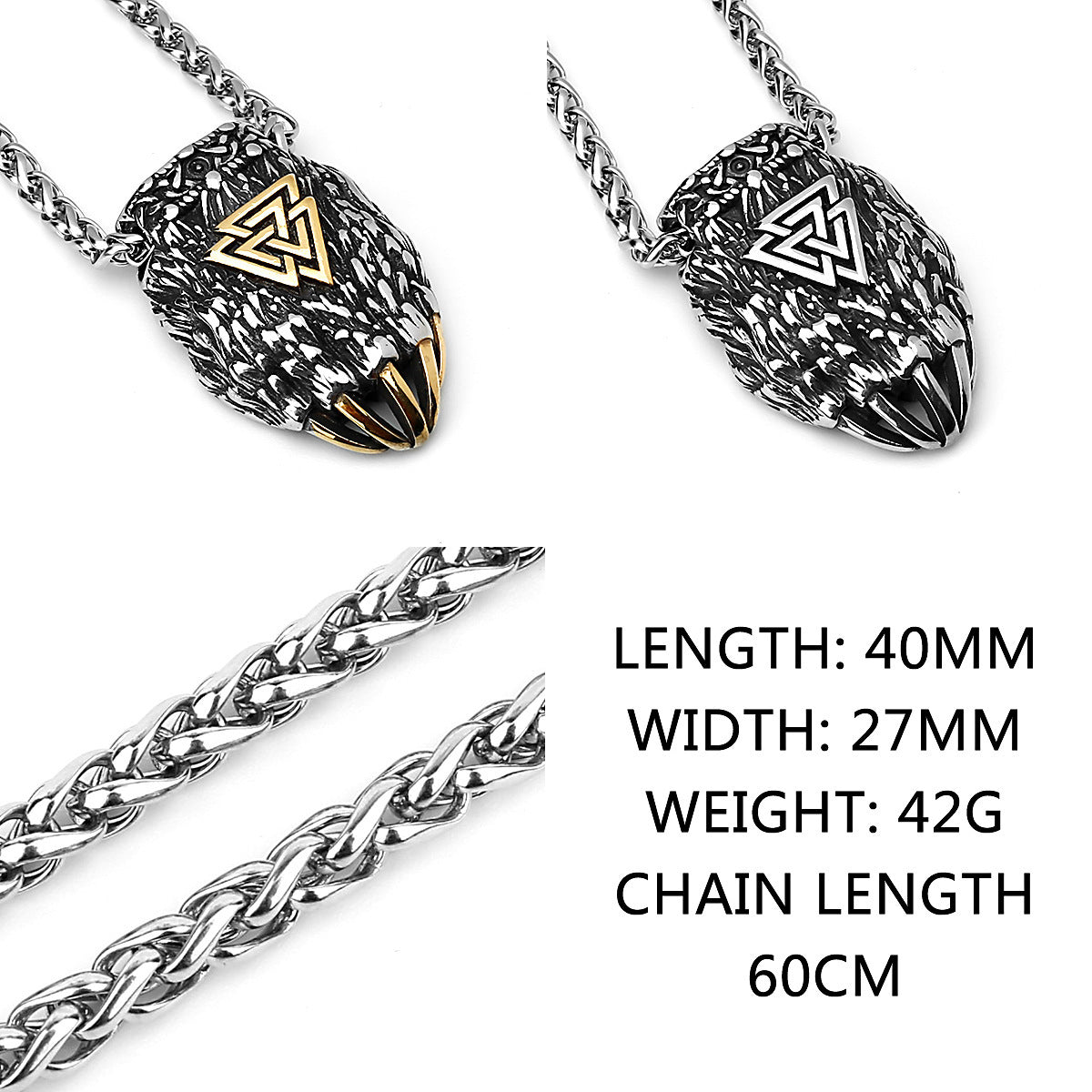 Valknut Berserker Claw Necklace