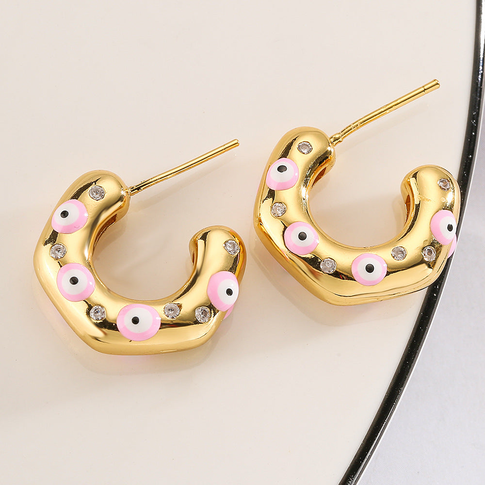 Protective Aura Evil Eye Earrings