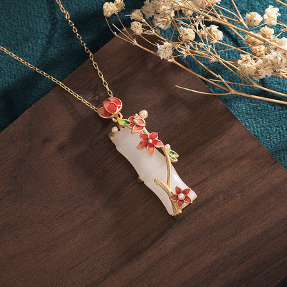 Bamboo Blossom Jade Tranquility Necklace