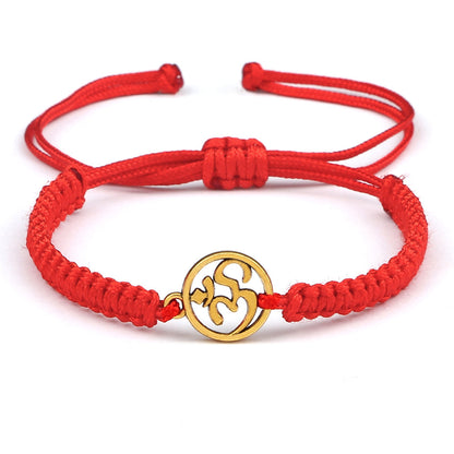 Braided Om Lucky Charm Bracelet