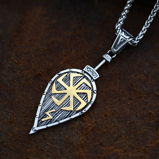 Kolovrat Viking Shield Pendant