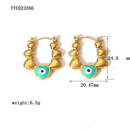 Ember Shield Evil Eye Earrings