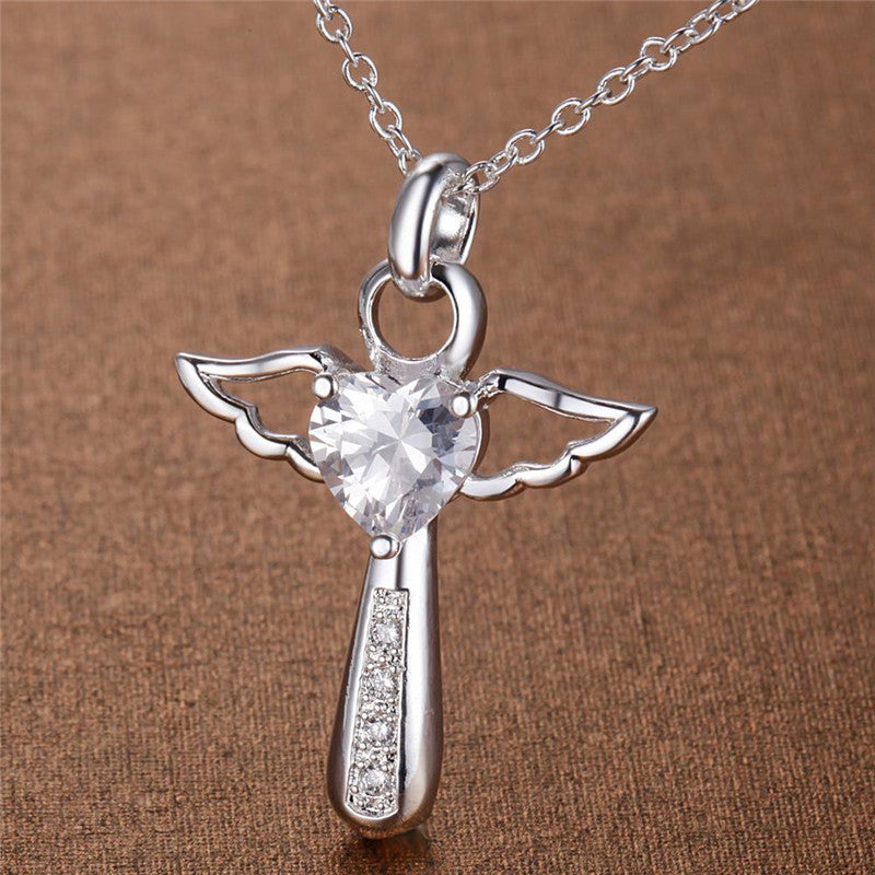 Eternal Wings of Guardian Heart Necklace