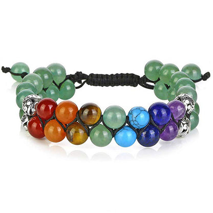 Om 7 Chakra Balance Crystal Bracelet