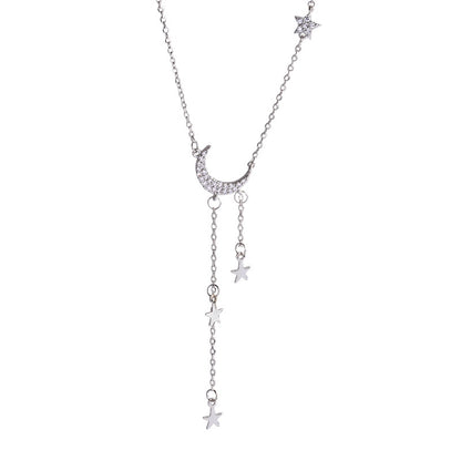 Starlit Moon Cascade Necklace