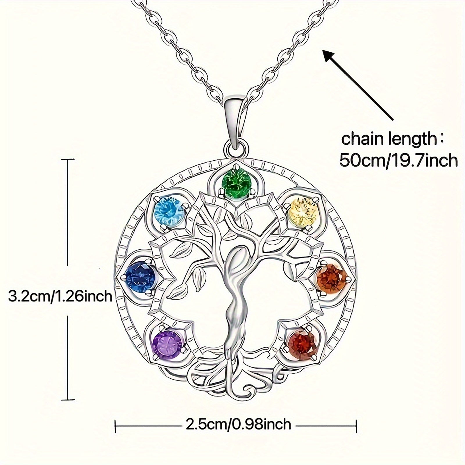 Tree Of Life Healing Crystal Necklace