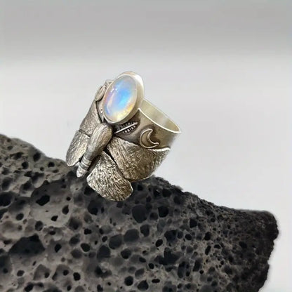 Moth's Moonstone Harmony Ring