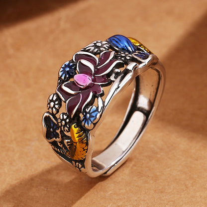 Lotus Rebirth Koi Harmony Ring