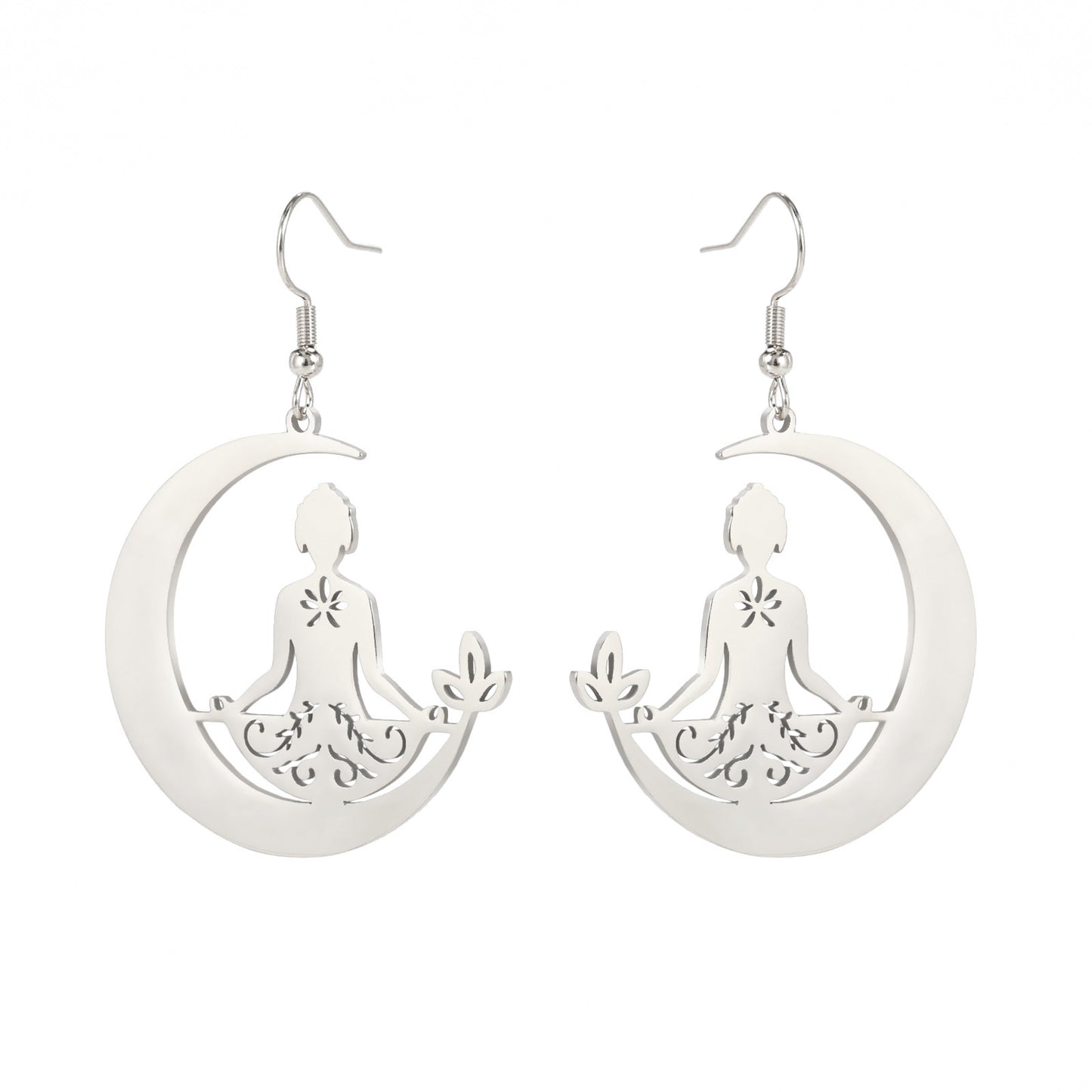 Tranquil Crescent Meditation Earrings