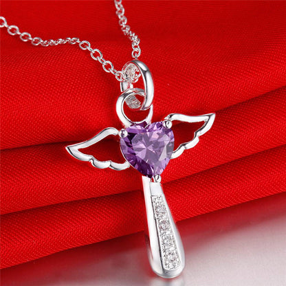 Eternal Wings of Guardian Heart Necklace