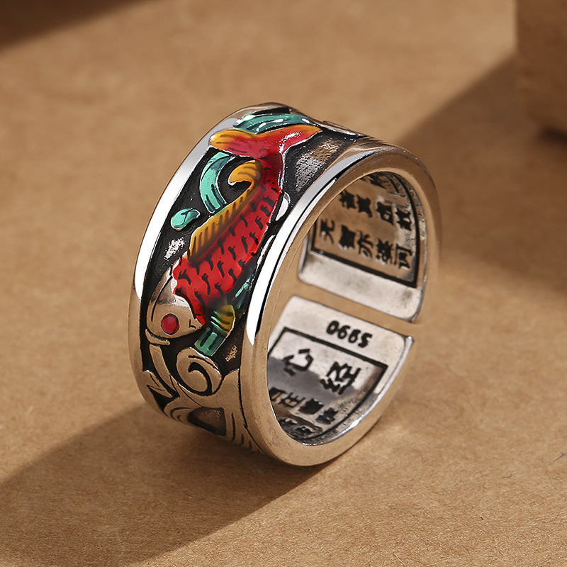 Koi Harmony Enamel Ring