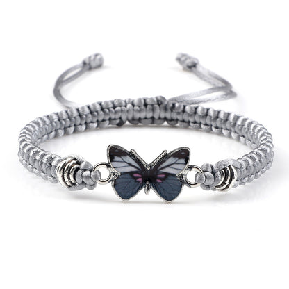 Braided Tranquil Transformation Karma Butterfly Bracelet