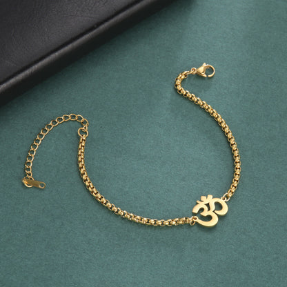 Lunar Harmony Om Bracelet