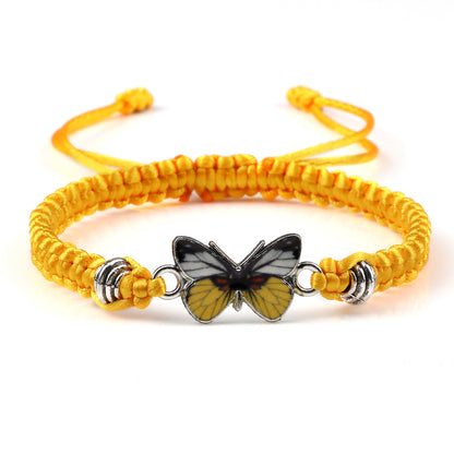 Braided Tranquil Transformation Karma Butterfly Bracelet