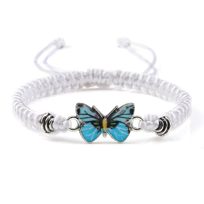 Braided Tranquil Transformation Karma Butterfly Bracelet