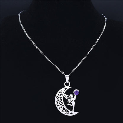 Enchanted Moonlit Fairy Necklace