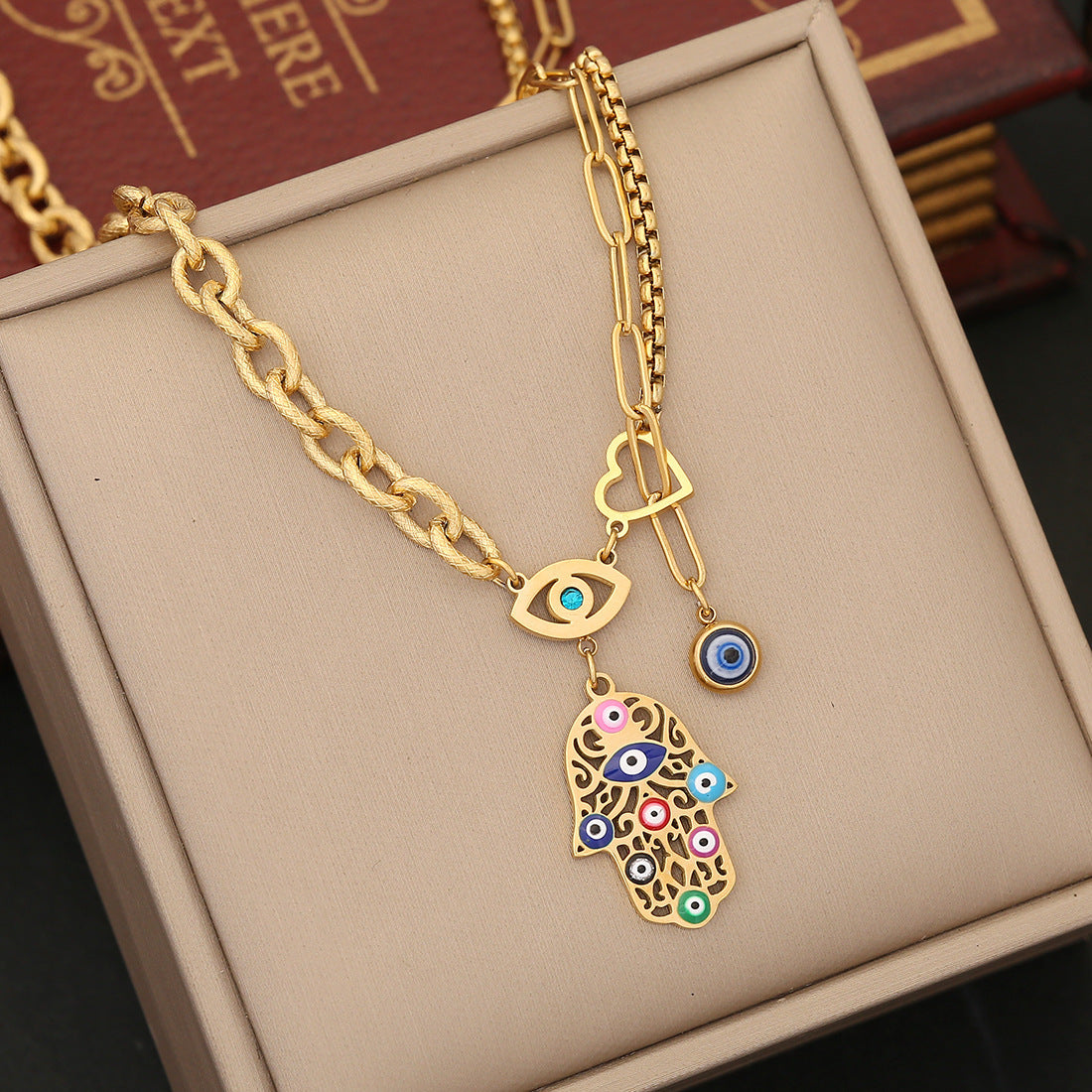 Luminous Protector Hamsa Necklace