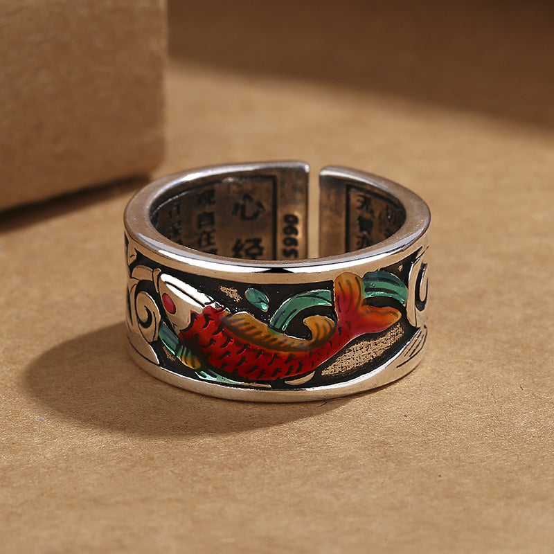 Koi Harmony Enamel Ring